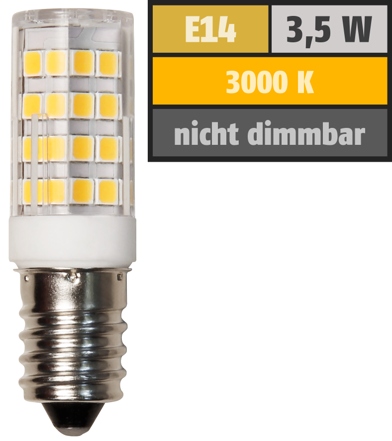 LED-Kolbenlampe LEDeco, E14, 3,5W, 400lm, 3000K, warmweiß