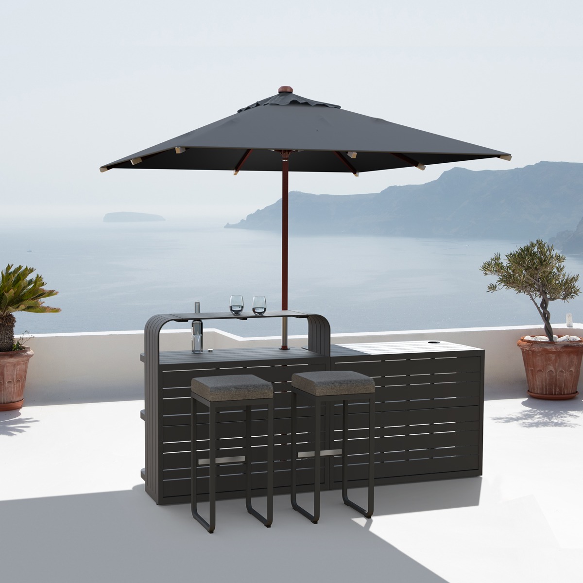 Design Theke – Moree Air Outdoor Bar Anthrazit